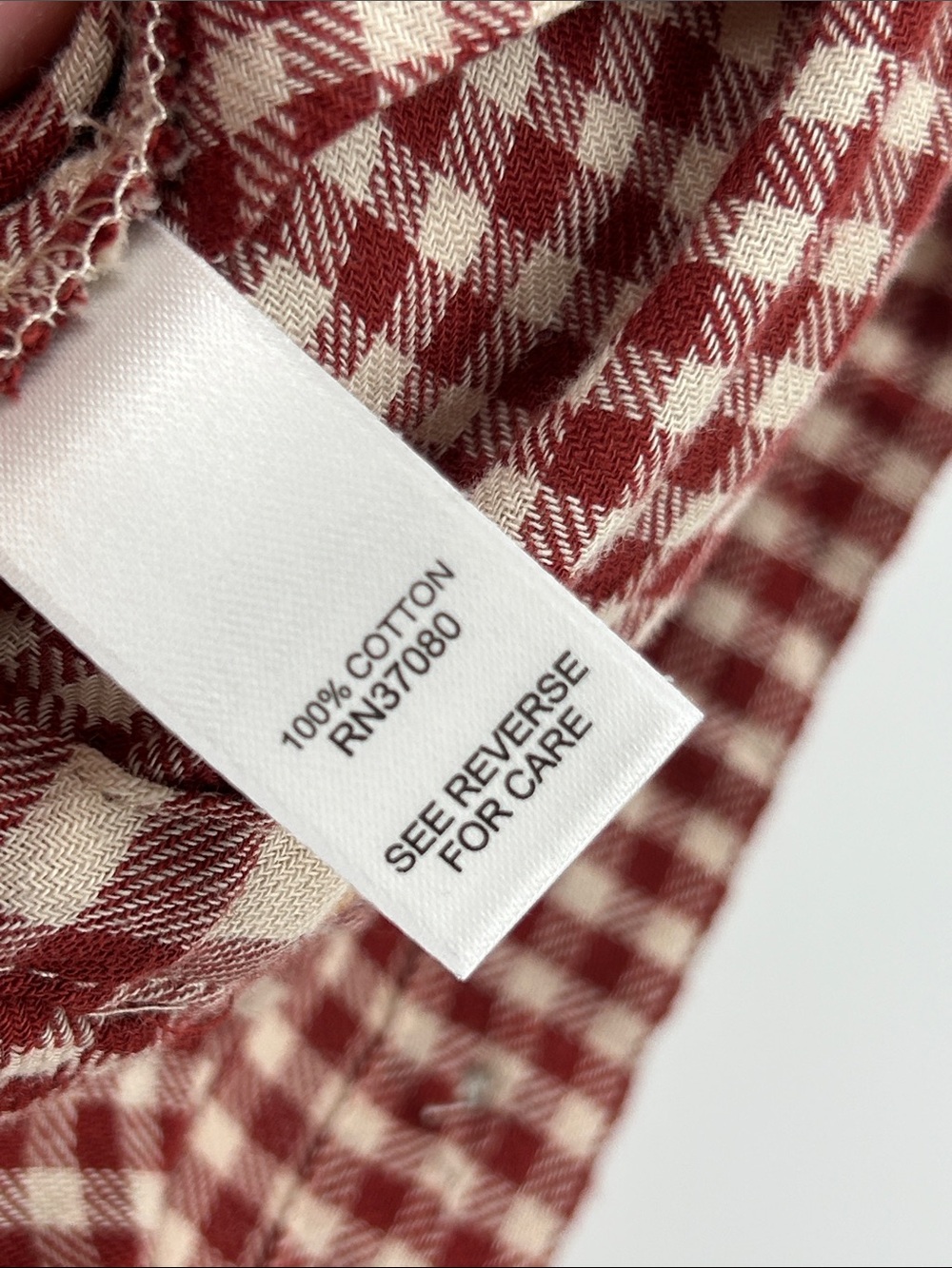 Cato Red & Cream Plaid Long Cotton Vest with Apples Top Women's Size 22/24 - Picture 8 of 11